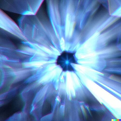 DALL·E 2023-02-04 15.48.27 - A hyperspace like dimension that looks like the inside of a sky blue faceted gem, 4k, hyperrealistic