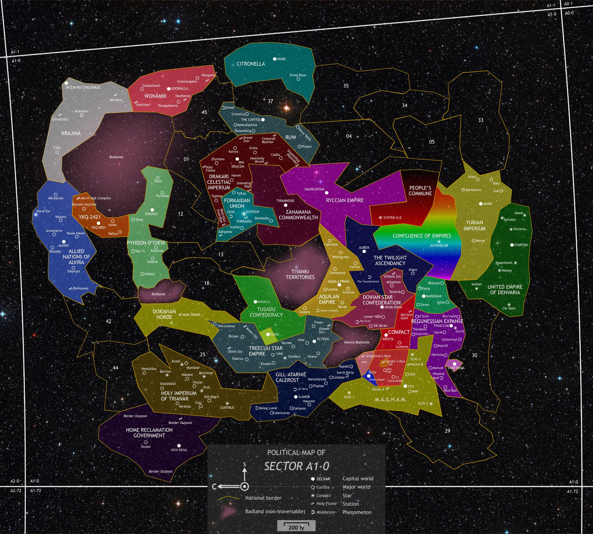Map of Sector A1-0