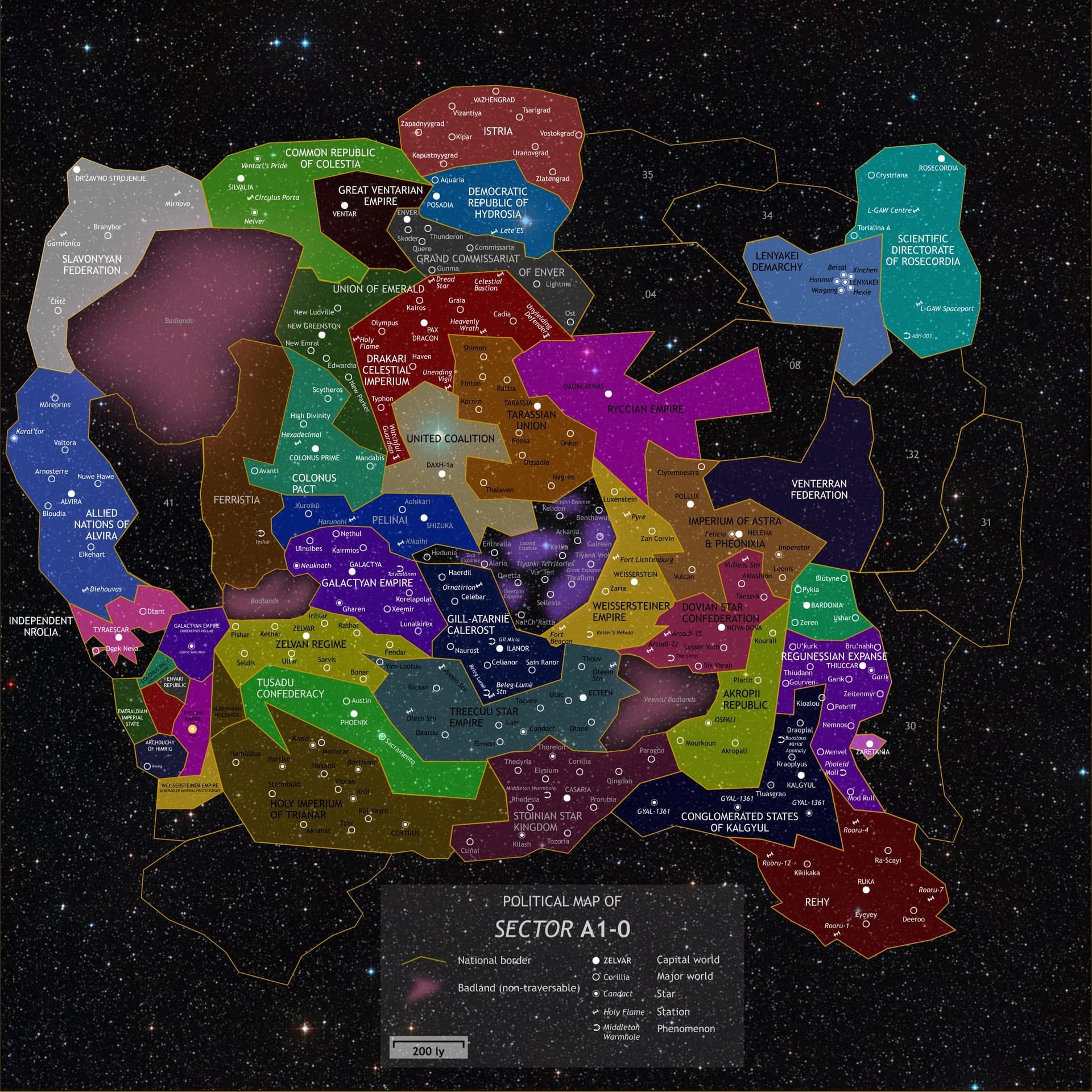 Map of Sector A1-0